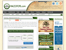 Tablet Screenshot of ancestor.com
